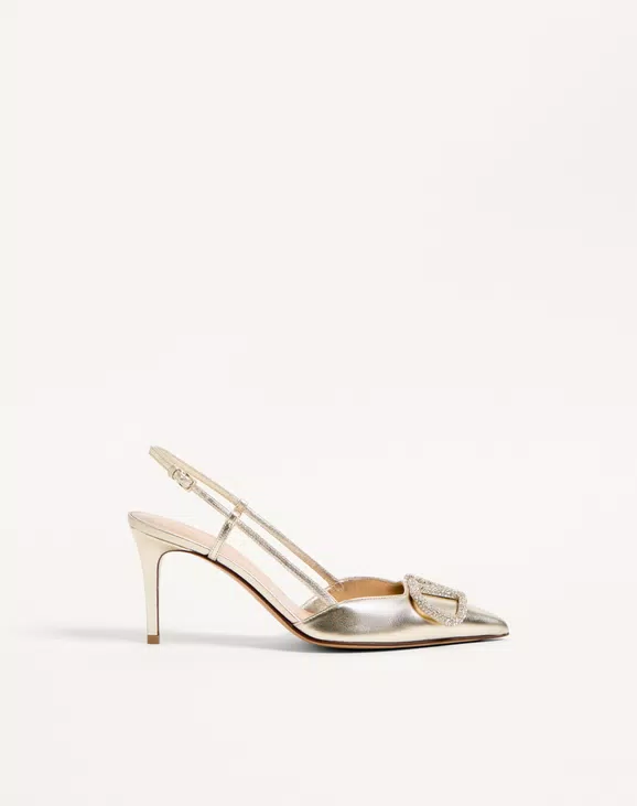 Valentino Vlogo Glow Laminated Nappa Slingback Pump 80 Mm / 3.15 In. - Image 1